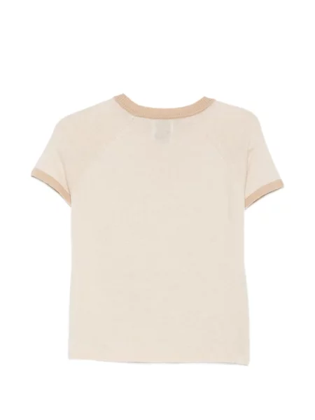 Tricou Barrie cu broderie din cașmir