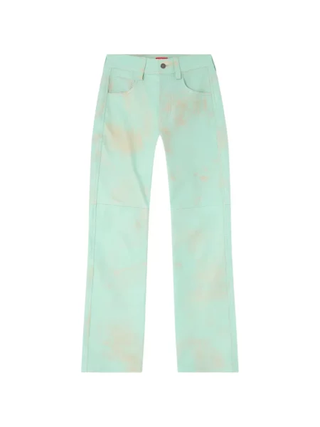 Pantaloni Diesel din piele verde