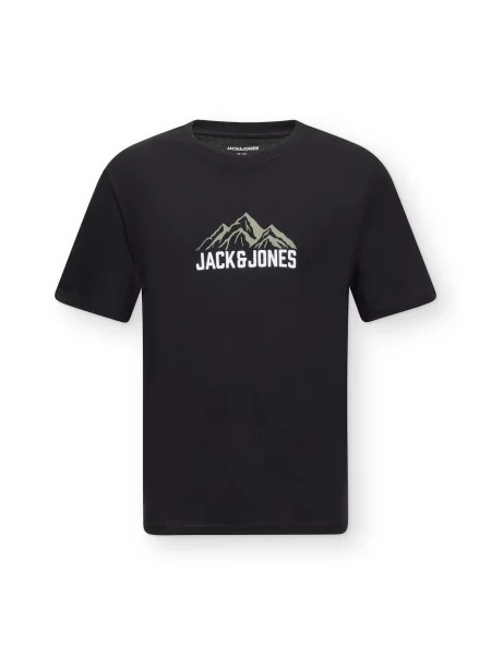 JACK & JONES Tricou JJROCHE kaki / negru alb