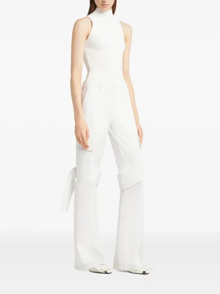 Pantaloni Courreges alb