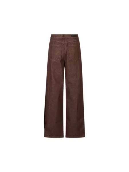 Szerokie jeansy Sportmax brązowe
