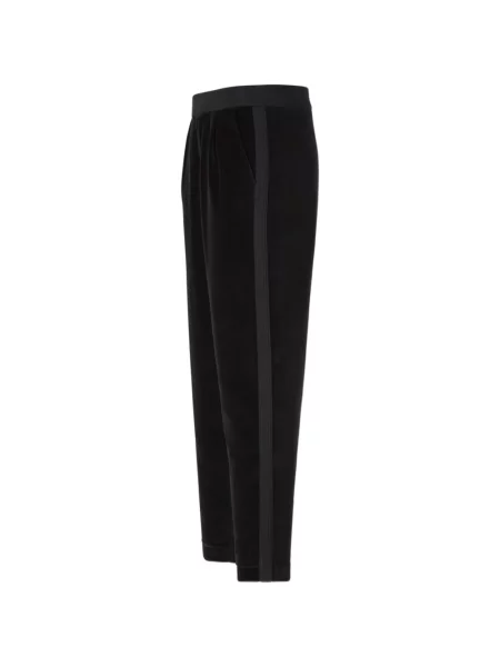 Pantaloni Rhude de catifea cu dungi negru