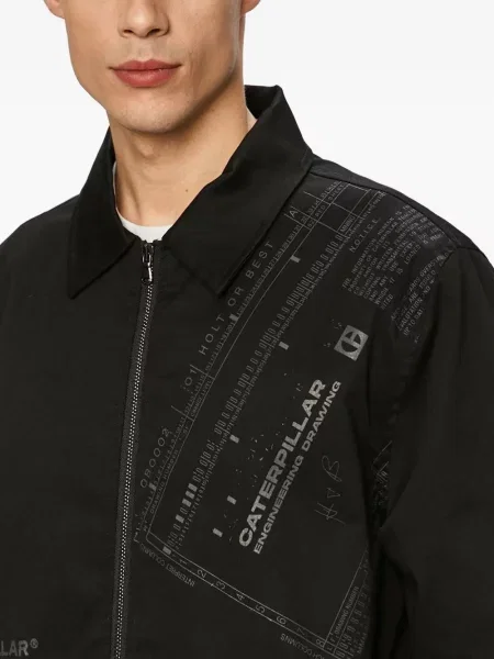 Geacă Caterpillar cu imagine negru