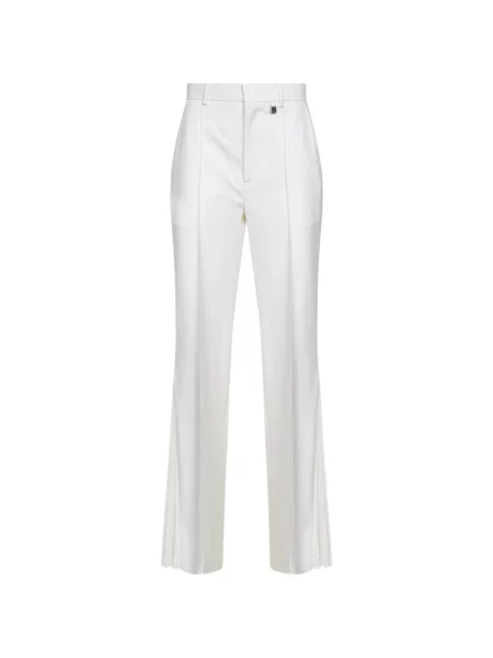 Pantaloni Giuseppe Di Morabito plisate evazate alb