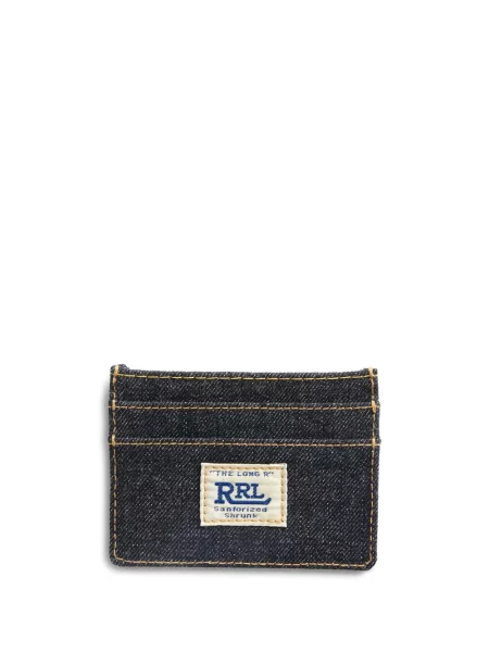 Piniginė Ralph Lauren Rrl su aplikacija mėlyna