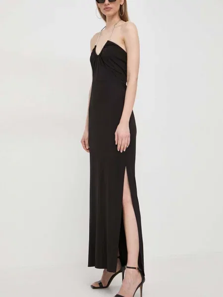 MICHAEL Michael Kors rochie midi drept negru