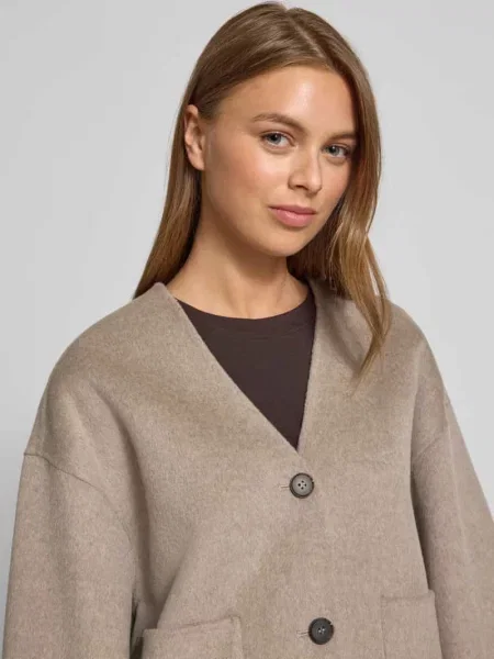 Kurtka o kroju relaxed fit z czystej wełny model ‘Jeneva’ Ivy Oak beżowa