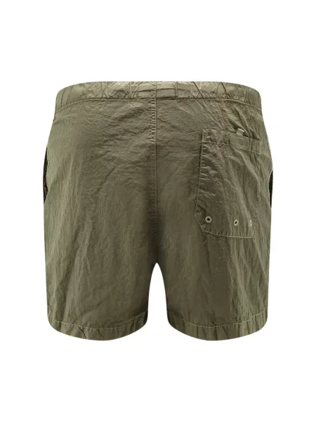 Lniane szorty Stone Island z kamieniami zielone