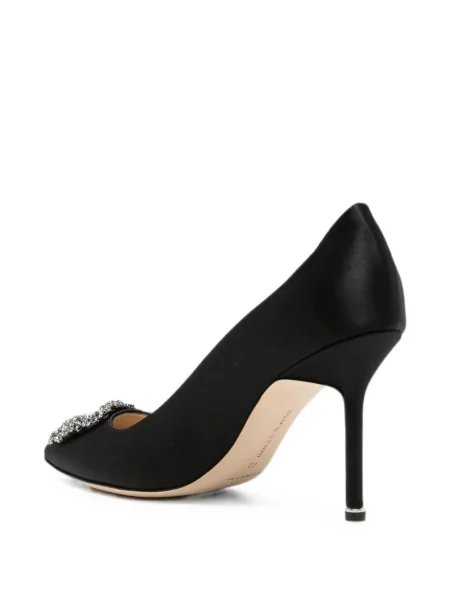 Pantofi cu toc Manolo Blahnik cu cataramă negru