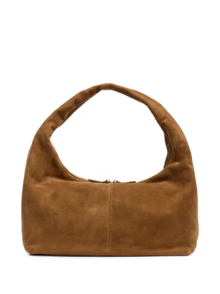 Geantă shopper Ash din piele de căprioară maro