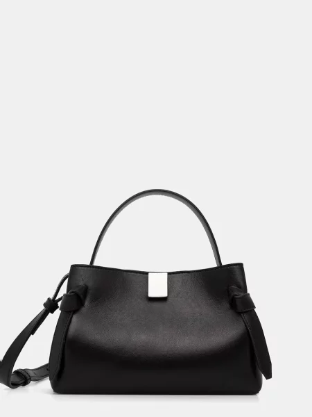 Yuzefi crossbody torbica usnjena GYOZA MINI črna