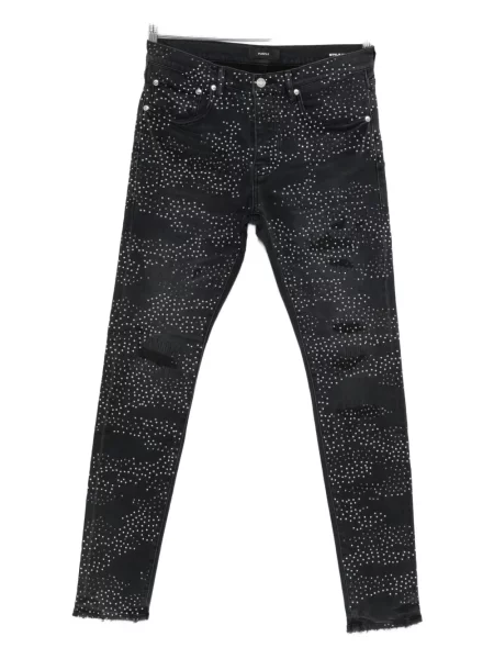 Blugi Purple Brand zdrențuiți negru