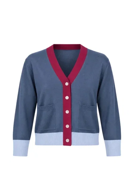 Cardigan In Bed With You cu decolteu în V albastru