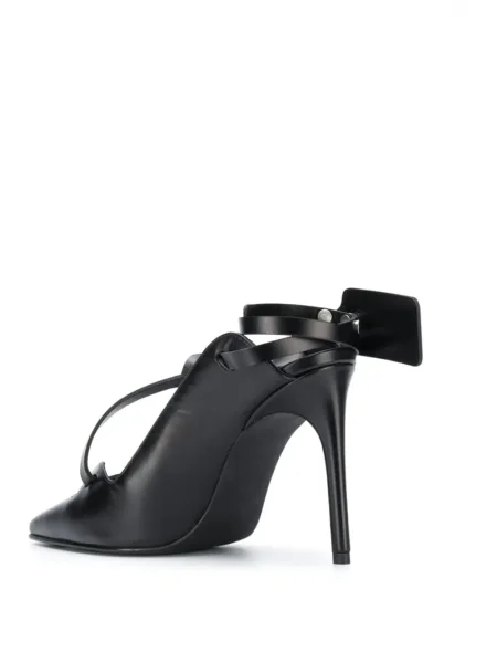 Pantofi cu toc Off-white din piele alb