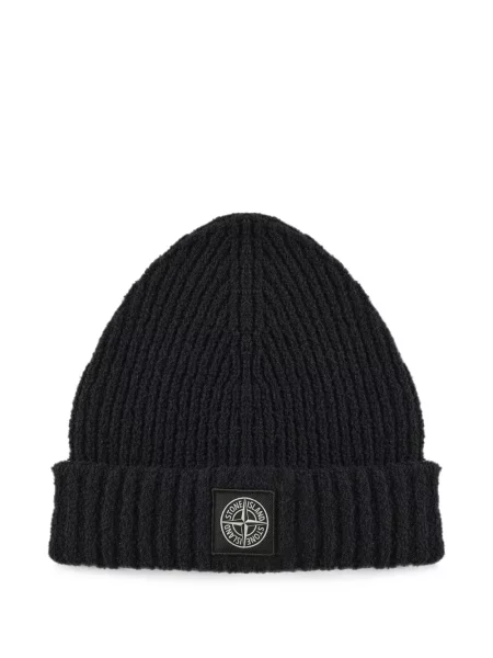 Bouclé căciulă Stone Island cu strasuri negru