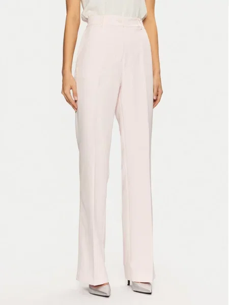 Hlače iz tkanine Guess roza