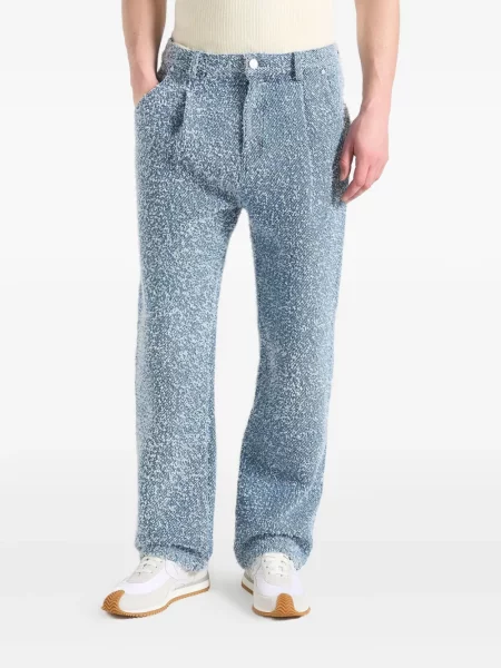 Plisované bouclé džíny Manière De Voir modré