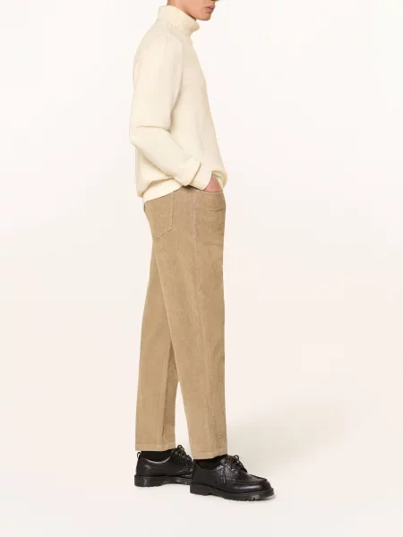 Barbour Manšestrové Chino Kalhoty Regular Fit béžová