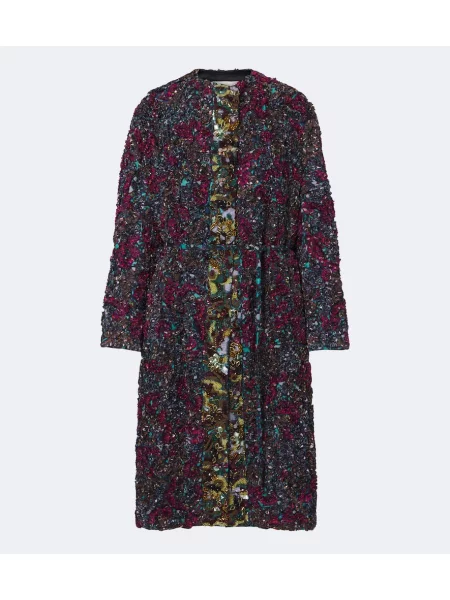Palton Dries Van Noten cu broderie