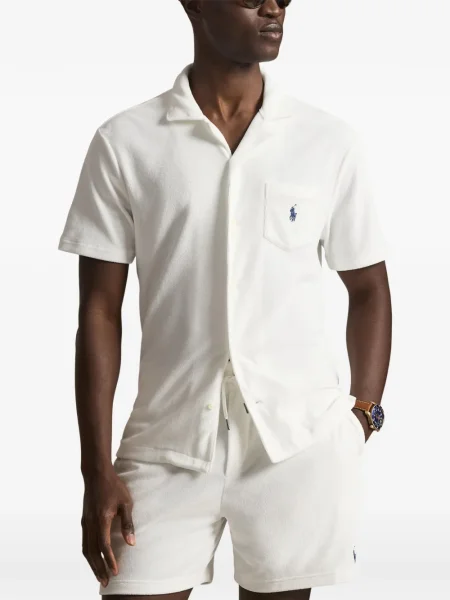 Кожени чорапи Polo Ralph Lauren с отворена пета с пейсли десен бяло