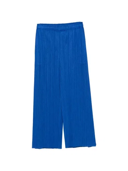 Decupat pantaloni Pleats Please Issey Miyake albastru