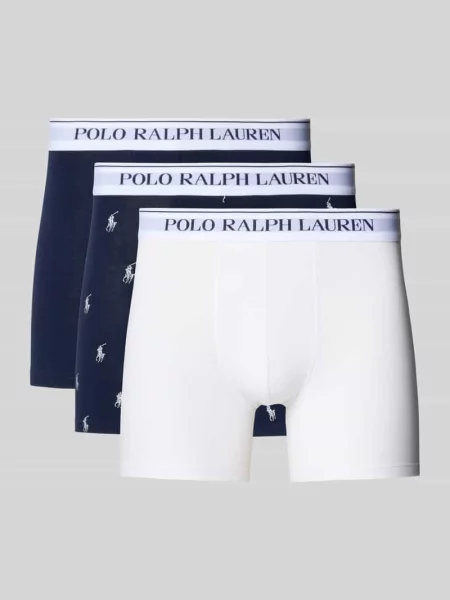 Obcisłe bokserki z mieszanka bawełny w zestaw 3 szt. Polo Ralph Lauren granatowe