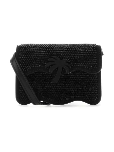 Torba plażowa Palm Angels skórzana czarna