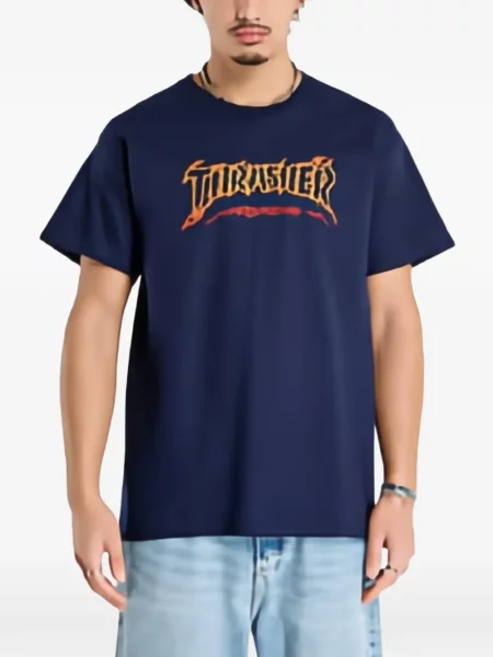 Tricou Thrasher cu imagine albastru