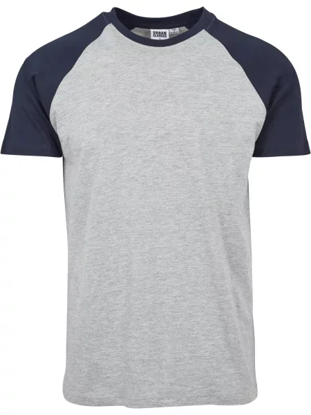 Urban Classics Tricou bleumarin / amestecat gri