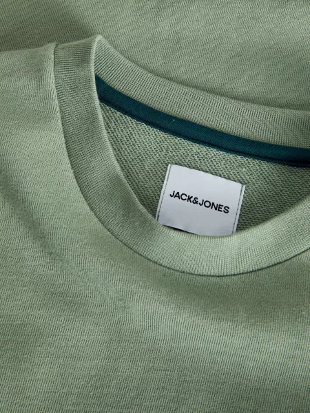 JACK & JONES Mikina JJBeau pastelovo zelená biela