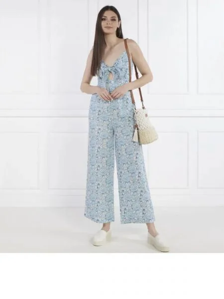 Lenvászon farmer overál Pepe Jeans London kék