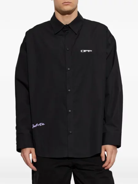 Cămașă Off-white cu imagine alb
