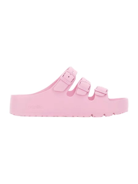 Klapki Birkenstock na platformie różowe