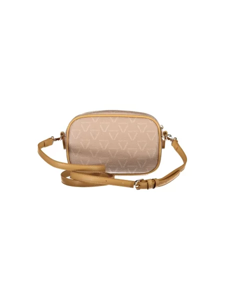 Lniana torebka crossbody Valentino beżowa