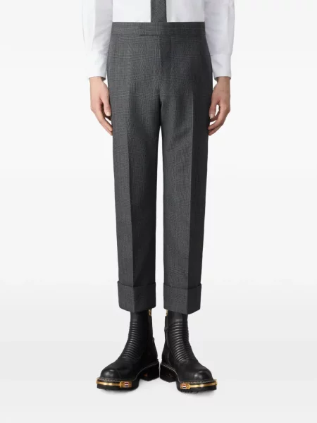 Pantaloni Thom Browne de lână gri