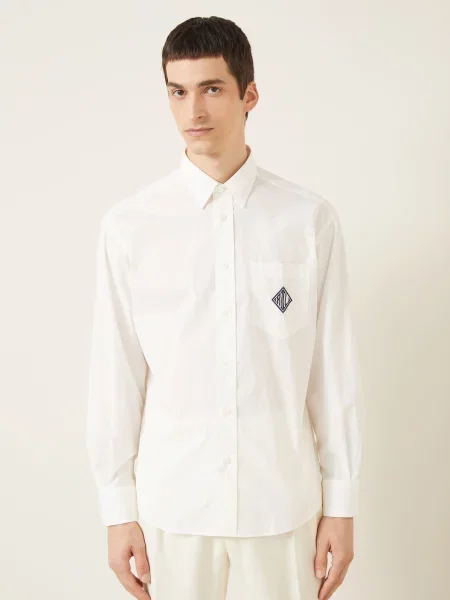 Ralph Lauren Purple Label Košile Relaxed Fit režná / tmavě modrá