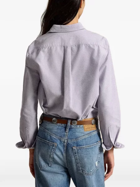 Gulerat tricou polo Polo Ralph Lauren cu decolteu în V fără mâneci maro