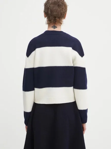 A.P.C. sweter wełniany pull penny granatowy