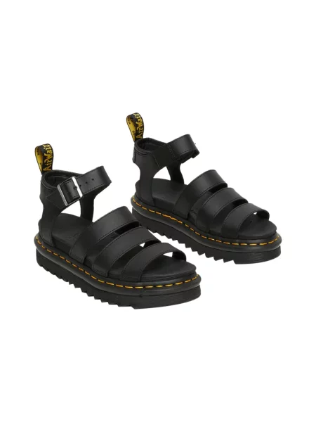 Trampki Dr. Martens skórzane na platformie czarne
