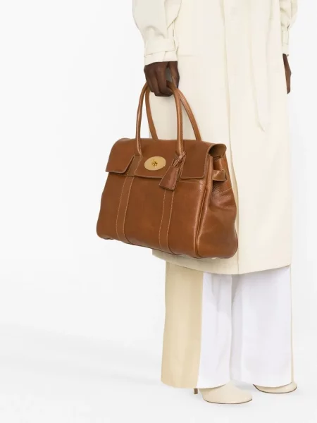 Geantă shopper Mulberry din piele maro