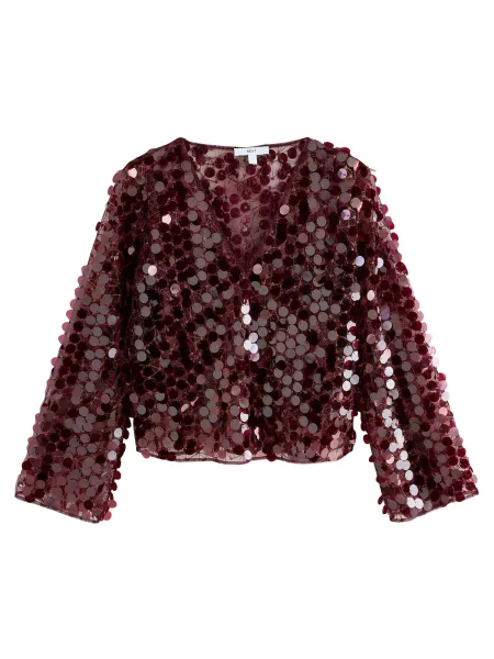 Next Tričko vínově červená