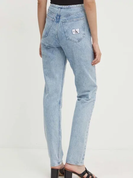Džíny Calvin Klein Jeans high waist modré