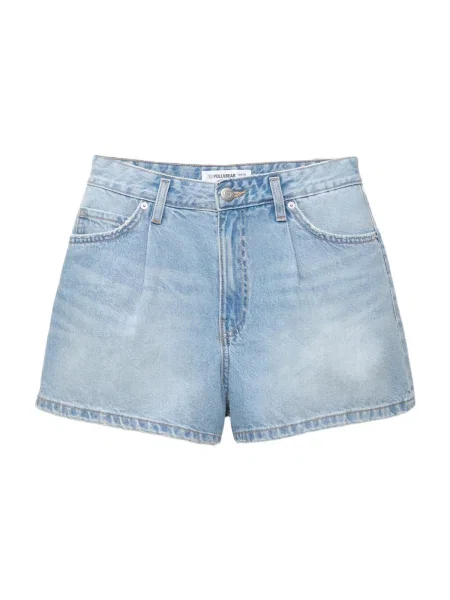Pull&Bear Pantaloni cu cute denim albastru