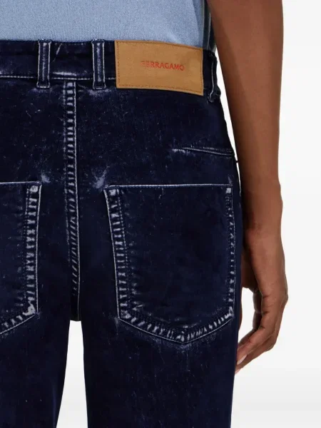 Pantaloni Ferragamo albastru