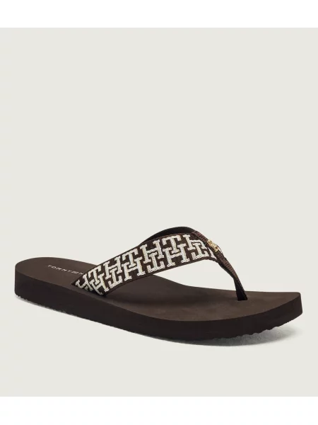 Șlapi Tommy Hilfiger maro
