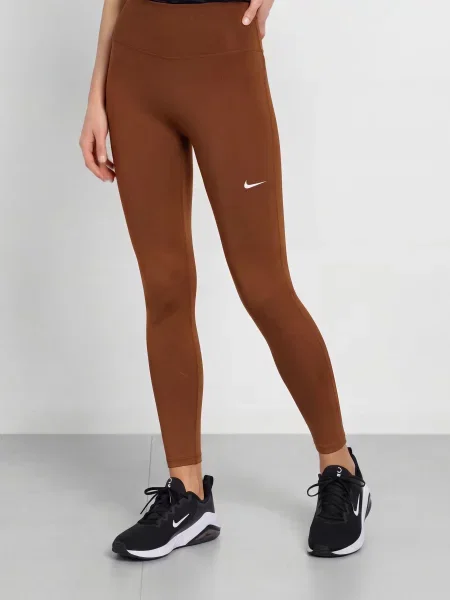 Nike Legginsy One braun brązowe
