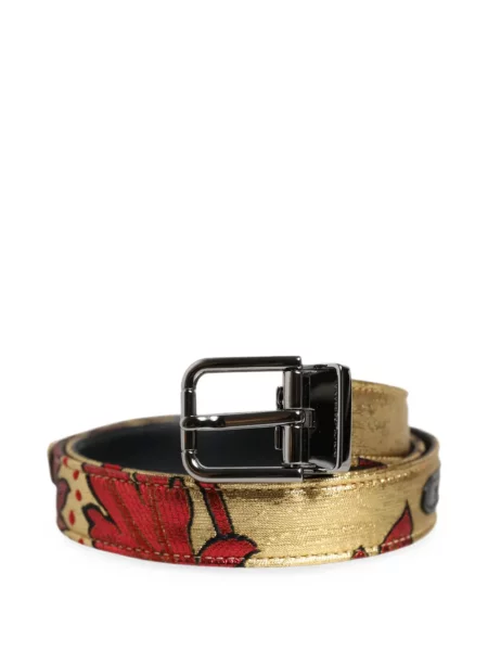 Curea Dolce & Gabbana cu model floral cu cataramă din jacard