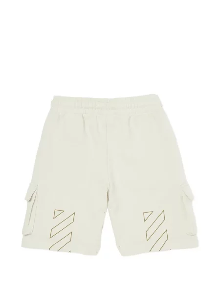 Szorty cargo dziecięce Off-white białe