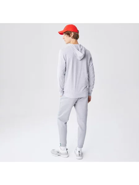 Lacoste Bluza Z Kapturem I Bawełnianą Dżersejową Bluzą Lacoste szara