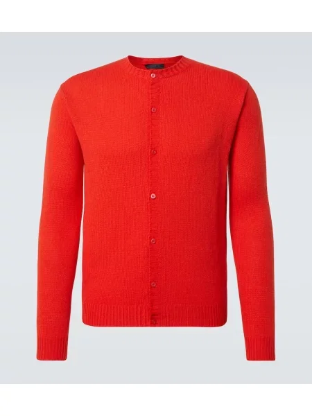 Kardigan Prada z kaszmiru czerwony
